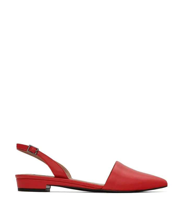 Women Cory Vegan Slingback Flats Red Matt and Nat Flats