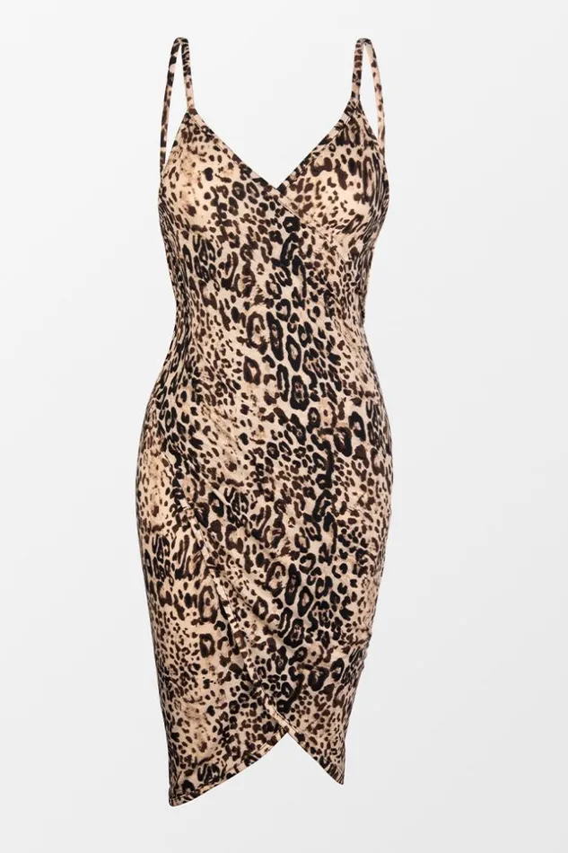 Women Cover Up Dresses Cupshe Carli Vneck Backless Leopard Cover Up Multicolor