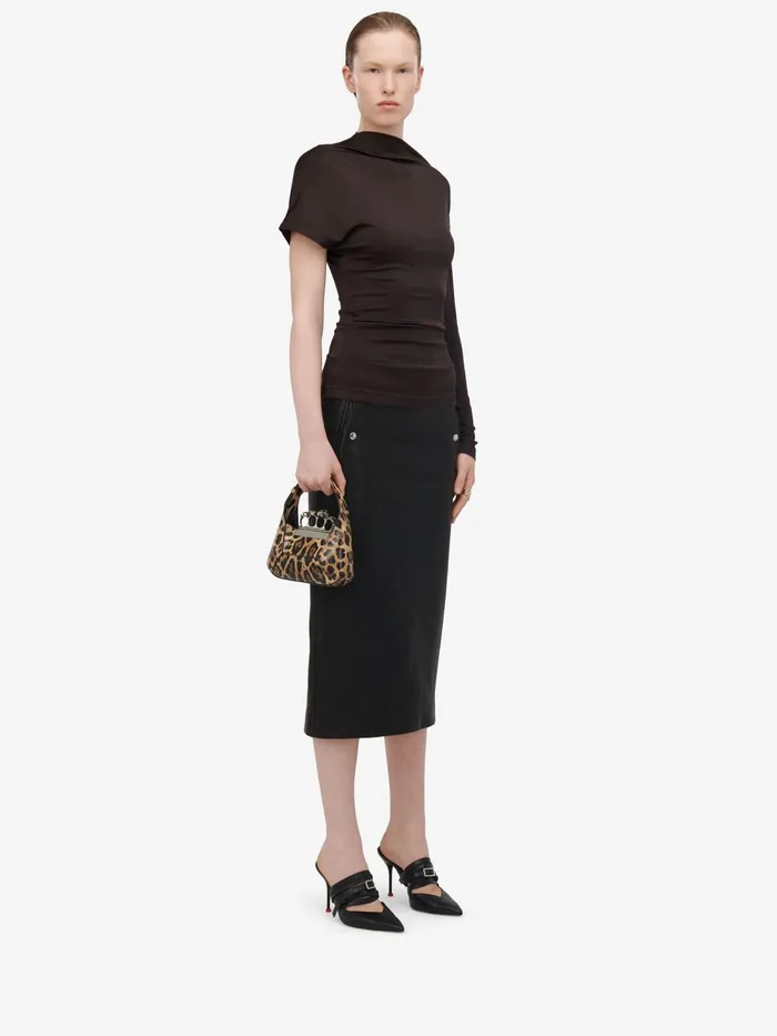 Women Crossbody Bags Alexander McQueen The Jewelled Hobo Mini Bag Naturalblack
