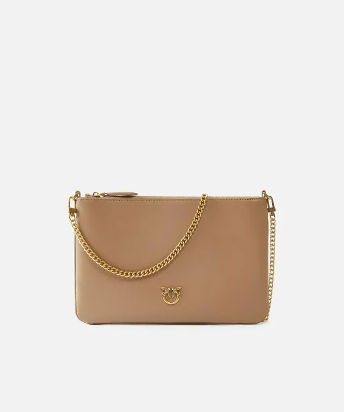 Women Crossbody Bags Pinko Classic Flat Love Bag Simply Ginger Biscuitantique Gold Women Crossbody Bags Pinko Classic Flat Love Bag Simply Ginger Biscuitantique Gold