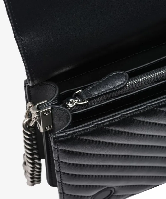 Women Crossbody Bags Pinko Classic Love Bag Click Chevron Blackold Silver Women Crossbody Bags Pinko Classic Love Bag Click Chevron Blackold Silver