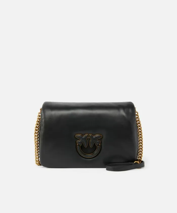 Women Crossbody Bags Pinko Classic LoveBag Click Puff Limo Black Block Colour Women Crossbody Bags Pinko Classic LoveBag Click Puff Limo Black Block Colour