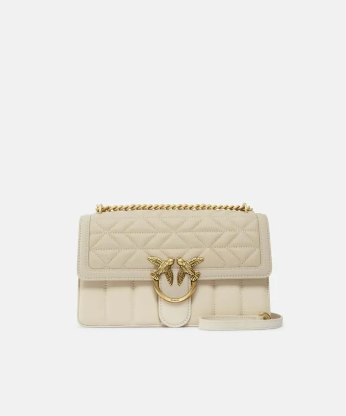 Women Crossbody Bags Pinko Love Bag Crossbody Bag Quilted With Designs Beigesmoke Greyantiquegold Women Crossbody Bags Pinko Love Bag Crossbody Bag Quilted With Designs Beigesmoke Greyantiquegold