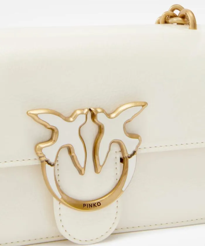 Women Crossbody Bags Pinko Love Bag Small Leathereffect Crossbody Bag Whitewhiteantique Gold Women Crossbody Bags Pinko Love Bag Small Leathereffect Crossbody Bag Whitewhiteantique Gold
