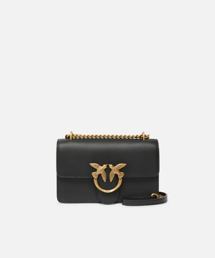 Women Crossbody Bags Pinko Mini Love Bag One Simply Blackantique Gold