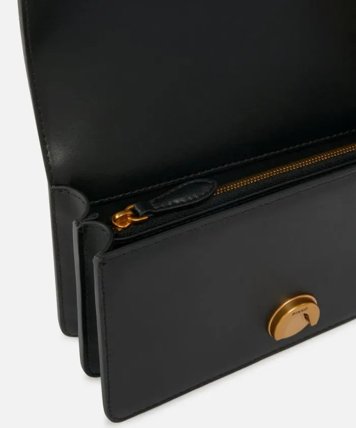 Women Crossbody Bags Pinko Mini Love Bag One Simply Blackantique Gold Women Crossbody Bags Pinko Mini Love Bag One Simply Blackantique Gold