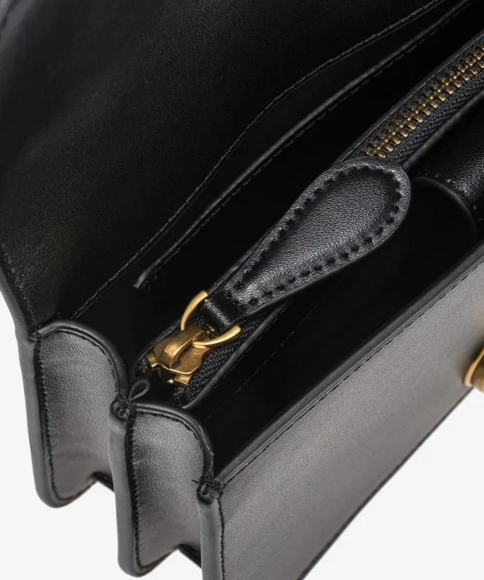 Women Crossbody Bags Pinko Mini Love Bag One Simply Blackantique Gold Women Crossbody Bags Pinko Mini Love Bag One Simply Blackantique Gold