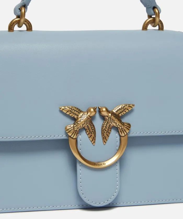 Women Crossbody Bags Pinko Mini Love Bag One Top Handle Light Simply Lightblueantique Gold