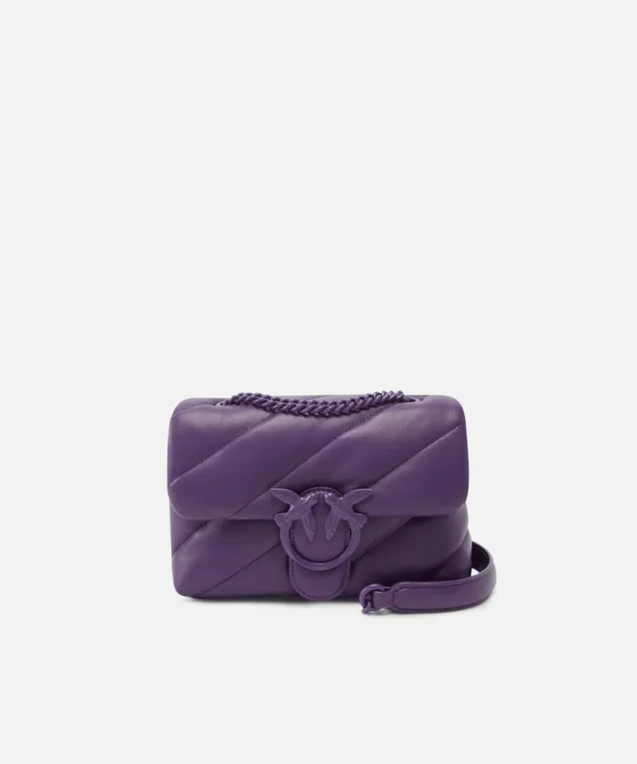 Women Crossbody Bags Pinko Mini Love Bag Puff In Colourblock Nappa Leather Plumcolourblock Women Crossbody Bags Pinko Mini Love Bag Puff In Colourblock Nappa Leather Plumcolourblock