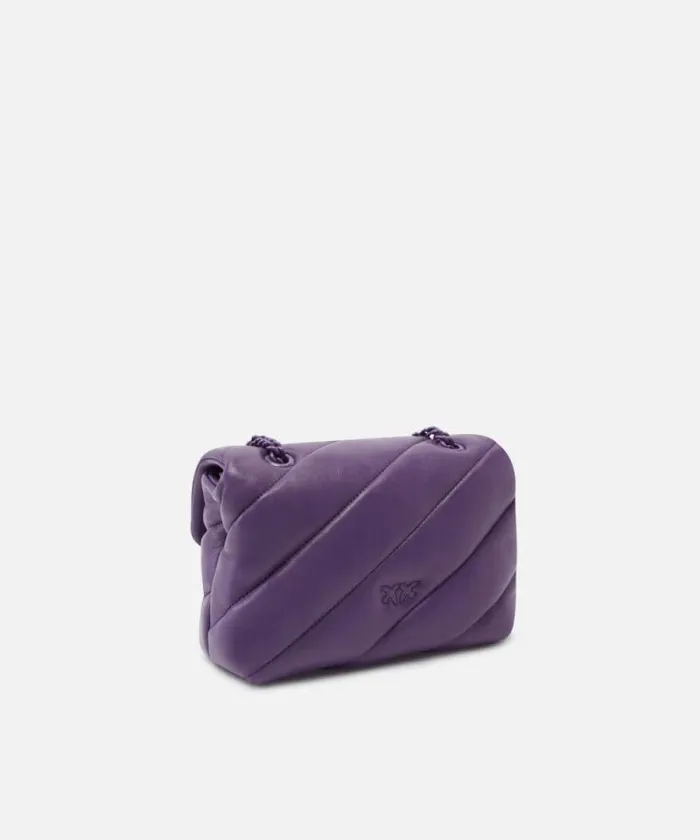 Women Crossbody Bags Pinko Mini Love Bag Puff In Colourblock Nappa Leather Plumcolourblock Women Crossbody Bags Pinko Mini Love Bag Puff In Colourblock Nappa Leather Plumcolourblock