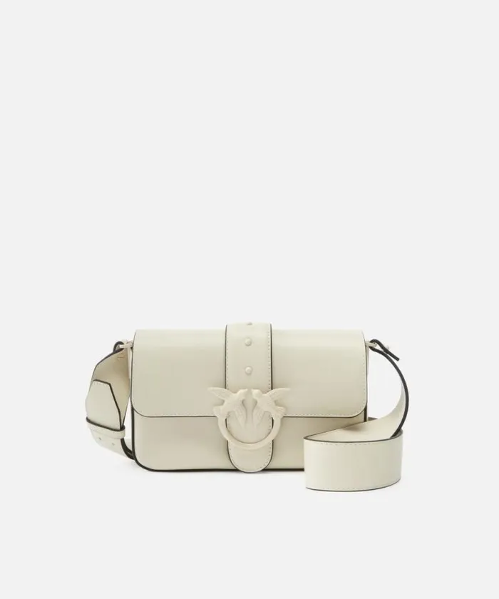 Women Crossbody Bags Pinko Mini Love Bag Soft Crossbody Bag In Coloured Leather White Whiteblock Colour Women Crossbody Bags Pinko Mini Love Bag Soft Crossbody Bag In Coloured Leather White Whiteblock Colour