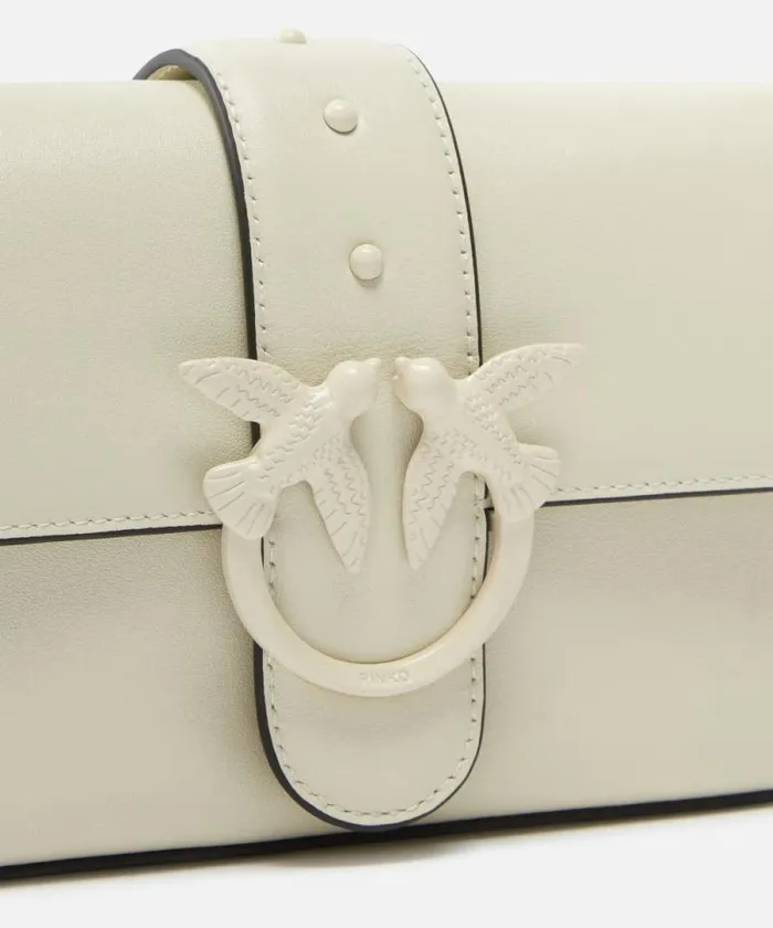 Women Crossbody Bags Pinko Mini Love Bag Soft Crossbody Bag In Coloured Leather White Whiteblock Colour