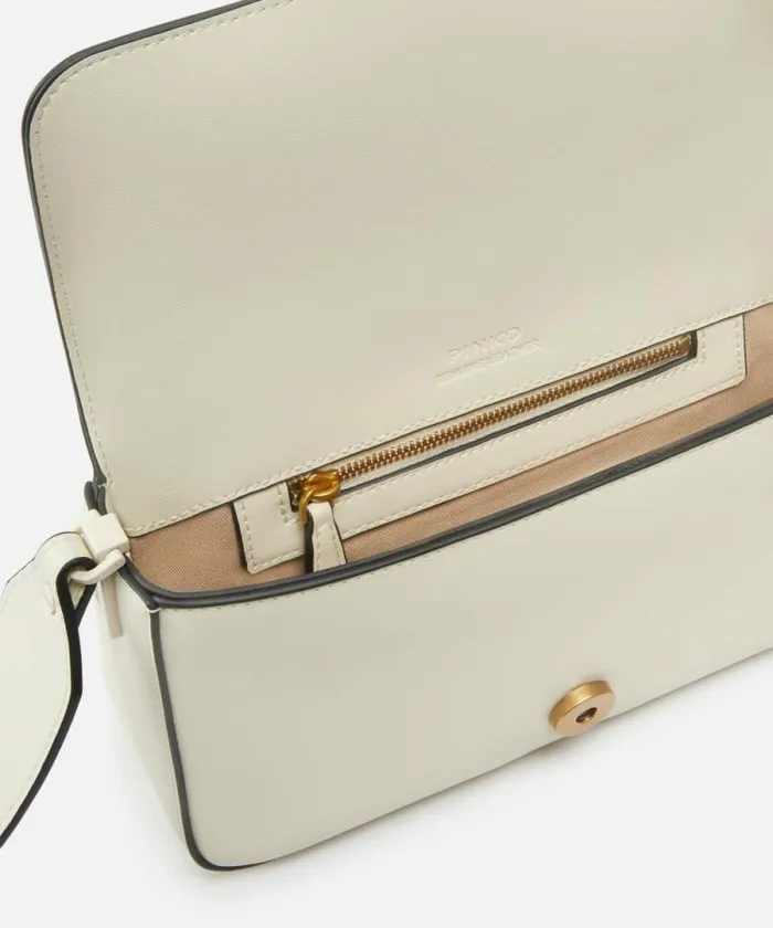 Women Crossbody Bags Pinko Mini Love Bag Soft Crossbody Bag In Coloured Leather White Whiteblock Colour