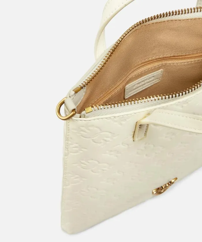 Women Crossbody Bags Pinko Mini Shopper Bag With Monogram Logo Whitewhiteantique Gold Women Crossbody Bags Pinko Mini Shopper Bag With Monogram Logo Whitewhiteantique Gold