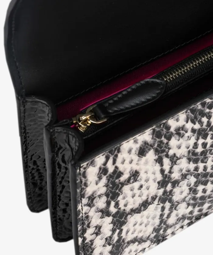 Women Crossbody Bags Pinko PINKO Galleria Mini Love Bag One In Reptile And Crocodileprint Leather Whiteblacklightgold Women Crossbody Bags Pinko PINKO Galleria Mini Love Bag One In Reptile And Crocodileprint Leather Whiteblacklightgold
