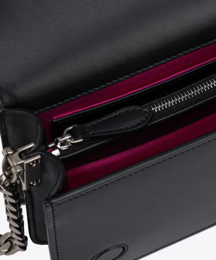 Women Crossbody Bags Pinko PINKO Galleria Stingray Mini Love Bag Click Blackold Silver Women Crossbody Bags Pinko PINKO Galleria Stingray Mini Love Bag Click Blackold Silver