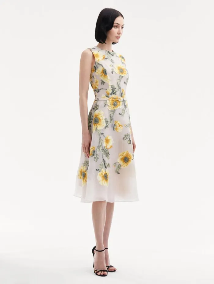 Women Degrad Poppy Fil Coupe Dress Grey Yellow Oscar De La Renta Dresses Women Degrad Poppy Fil Coupe Dress Grey Yellow Oscar De La Renta Dresses