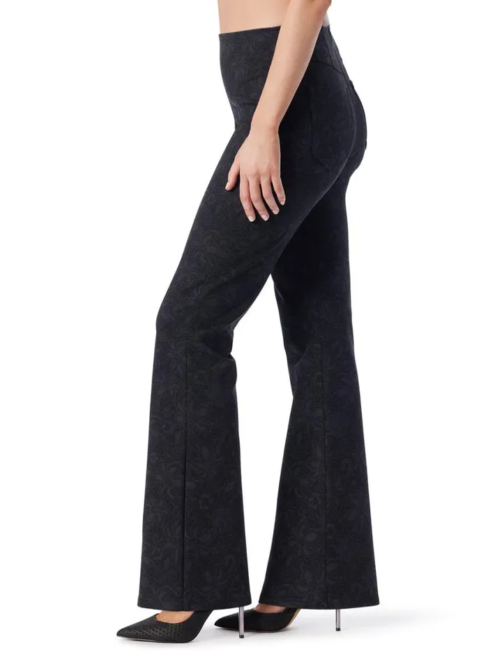 Women Denim Jessica Simpson Pull On Flare In Black Laced Floral