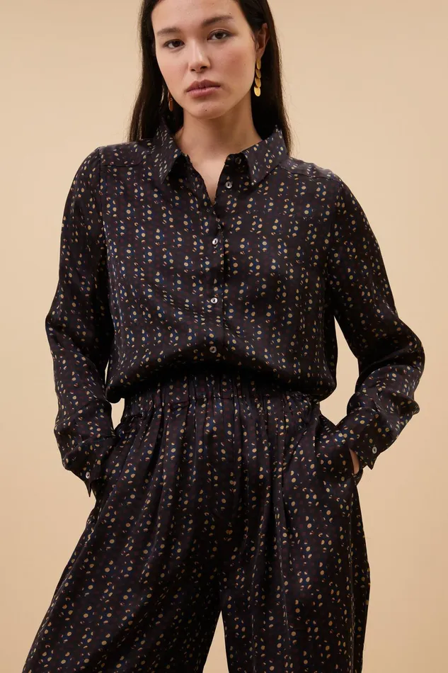 Women Dina Paisley Blouse Paisley Dots Bybar Blouses