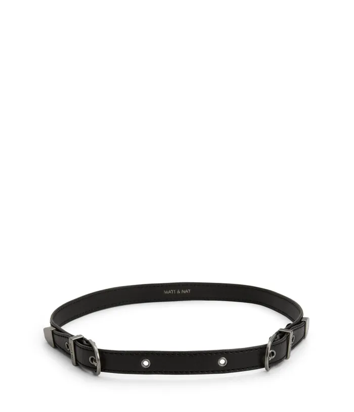 Women Dolly Vegan Skinny Belt Black Matt and Nat Belts