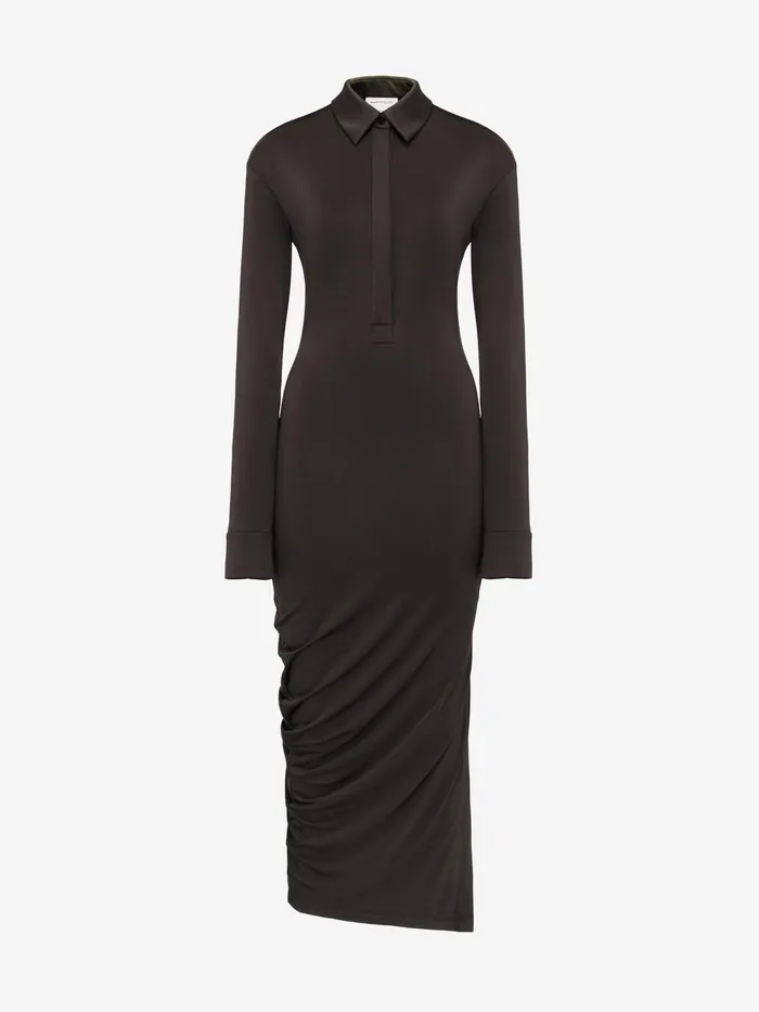 Women Dresses Alexander McQueen Fitted Shirt Dress Ebony