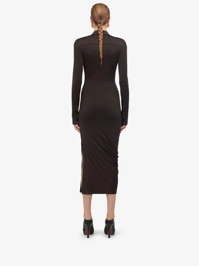 Women Dresses Alexander McQueen Fitted Shirt Dress Ebony