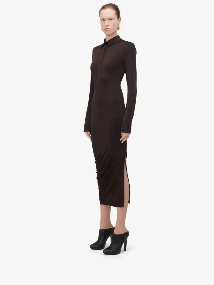 Women Dresses Alexander McQueen Fitted Shirt Dress Ebony
