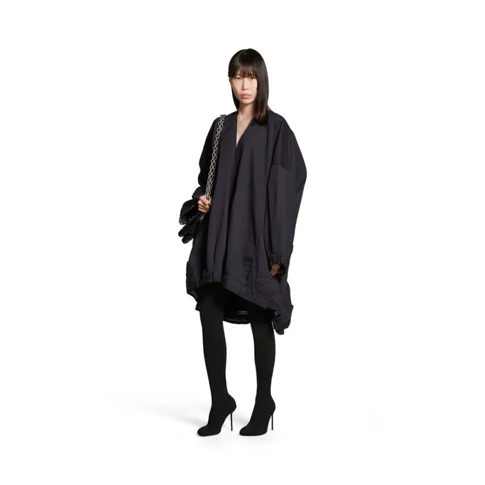 Women Dresses and Skirts Balenciaga Upcycled Long Sleeve Vareuse Dress In Dark Navy Women Dresses and Skirts Balenciaga Upcycled Long Sleeve Vareuse Dress In Dark Navy