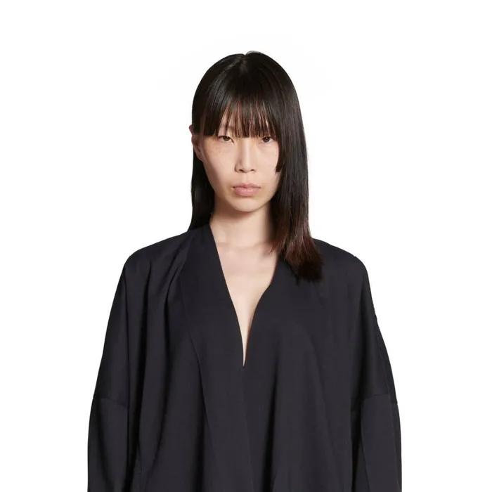 Women Dresses and Skirts Balenciaga Upcycled Long Sleeve Vareuse Dress In Dark Navy