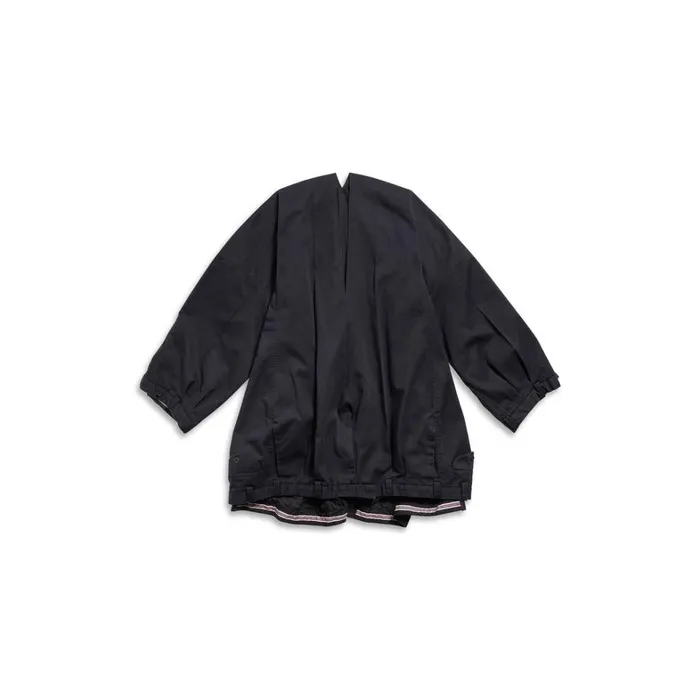 Women Dresses and Skirts Balenciaga Upcycled Long Sleeve Vareuse Dress In Dark Navy