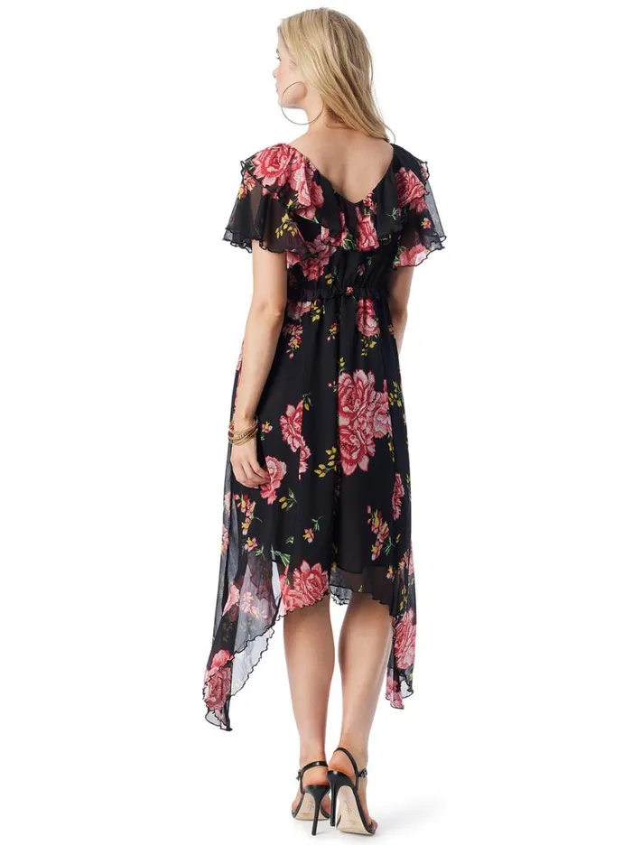 Women Dresses Jessica Simpson Maila Maxi Dress In Sketchy Roses