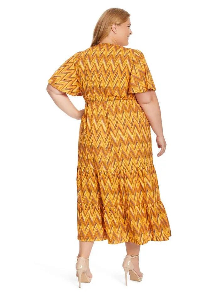 Women Dresses Jessica Simpson Naomi Dress In Ikat Chevron