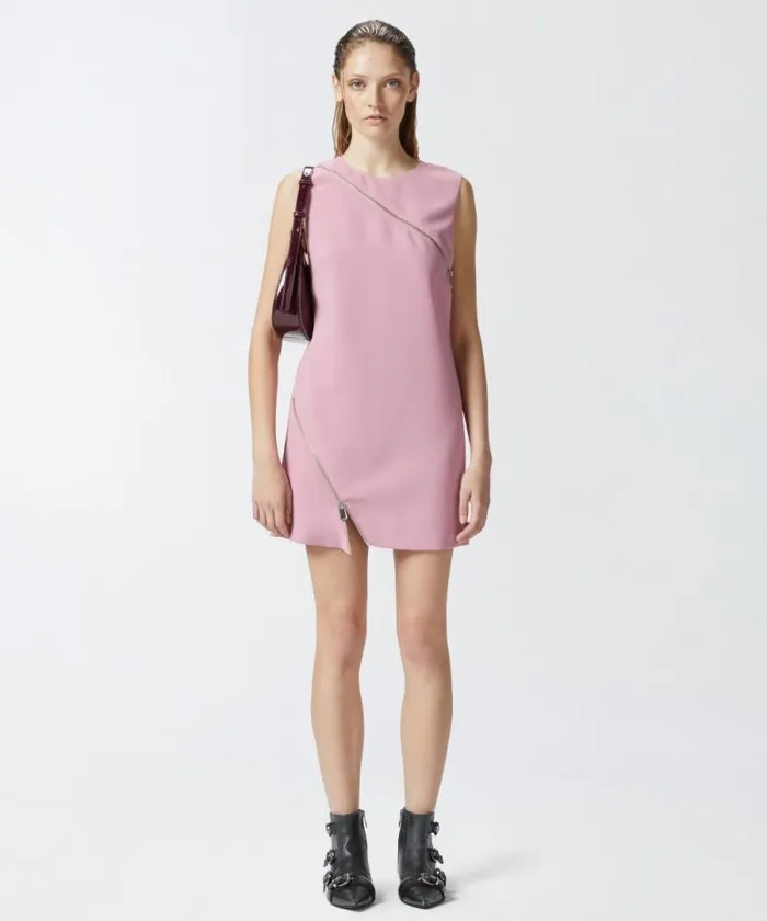 Women Dresses Pinko Mini Dress With Asymmetric Zip Pinkpolignac Women Dresses Pinko Mini Dress With Asymmetric Zip Pinkpolignac