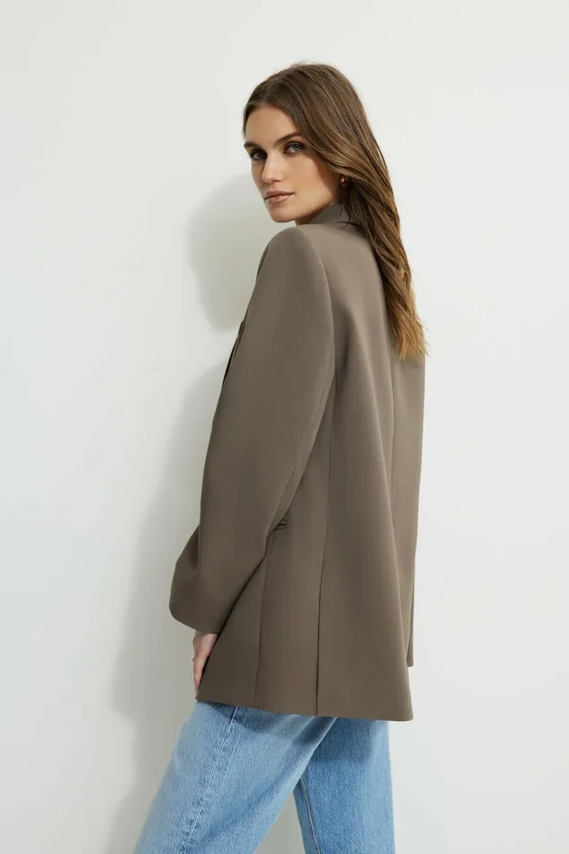 Women Dynamite Blazers and Vests Noa Oversized Blazer Brown