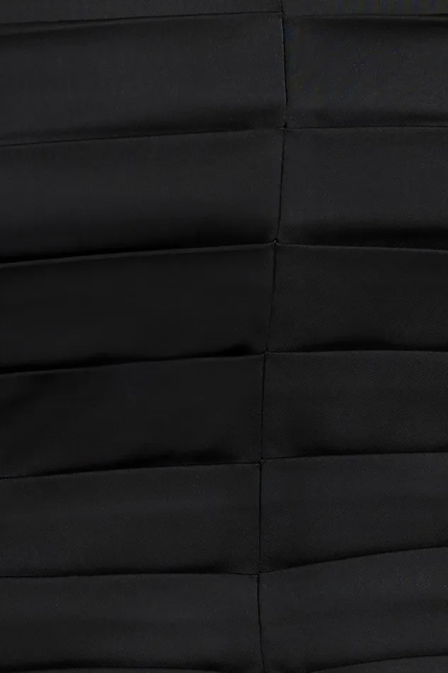 Women Dynamite Blouses and Tops Pleated Satin Tank Top Black