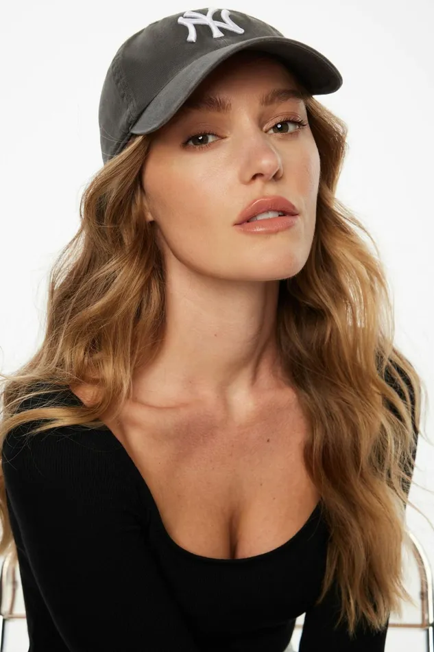 Women Dynamite Caps and Hats New York Clean Up Cap Gray