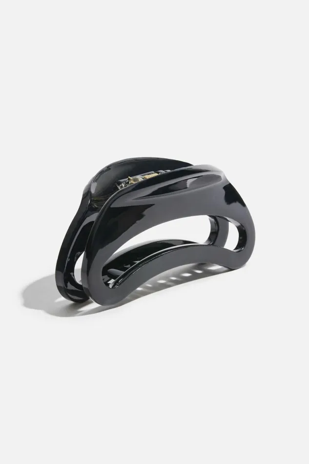 Women Dynamite Hair Accessories Rounded Acetate Claw Hair Clip Black