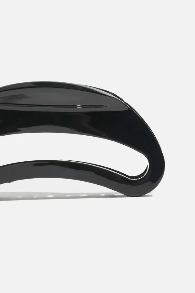 Women Dynamite Hair Accessories Rounded Acetate Claw Hair Clip Black
