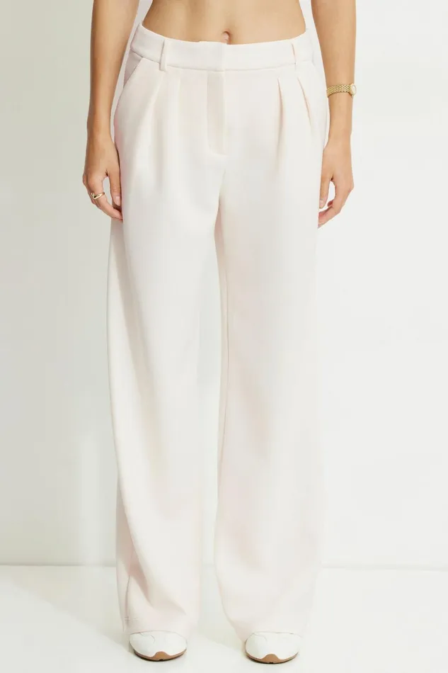 Women Dynamite Pants Anywear Scuba Trouser Pants Beige