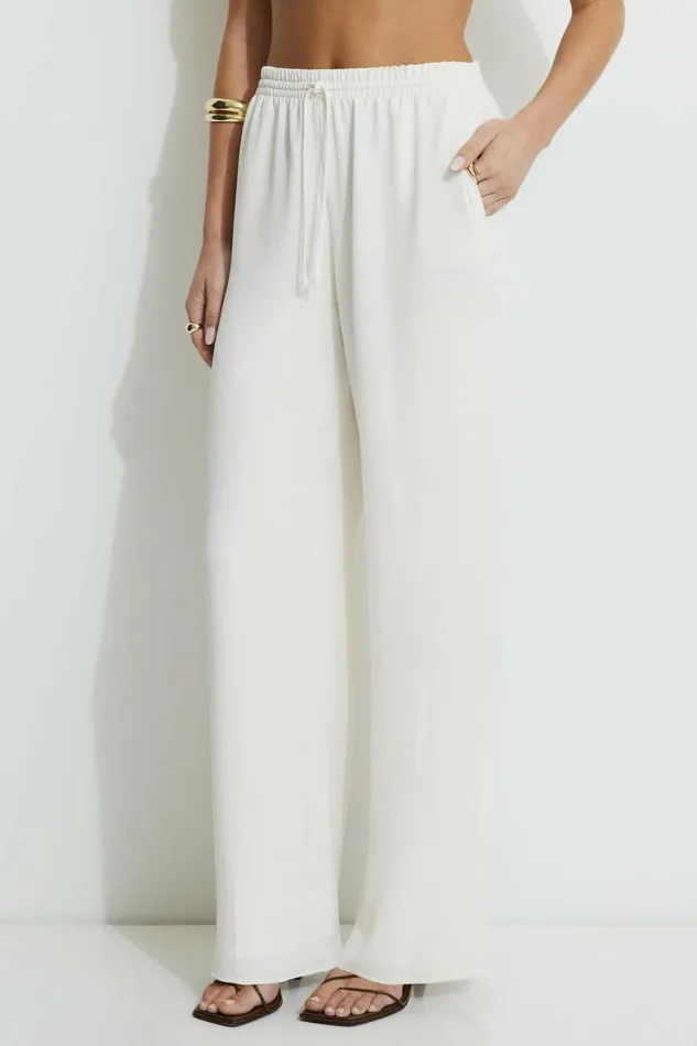 Women Dynamite Pants Wide Leg PullOn Pants Beige