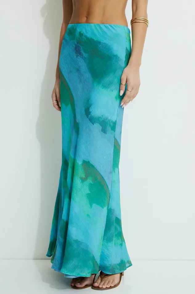 Women Dynamite Skirts and Skorts Mermaid Maxi Skirt Blue