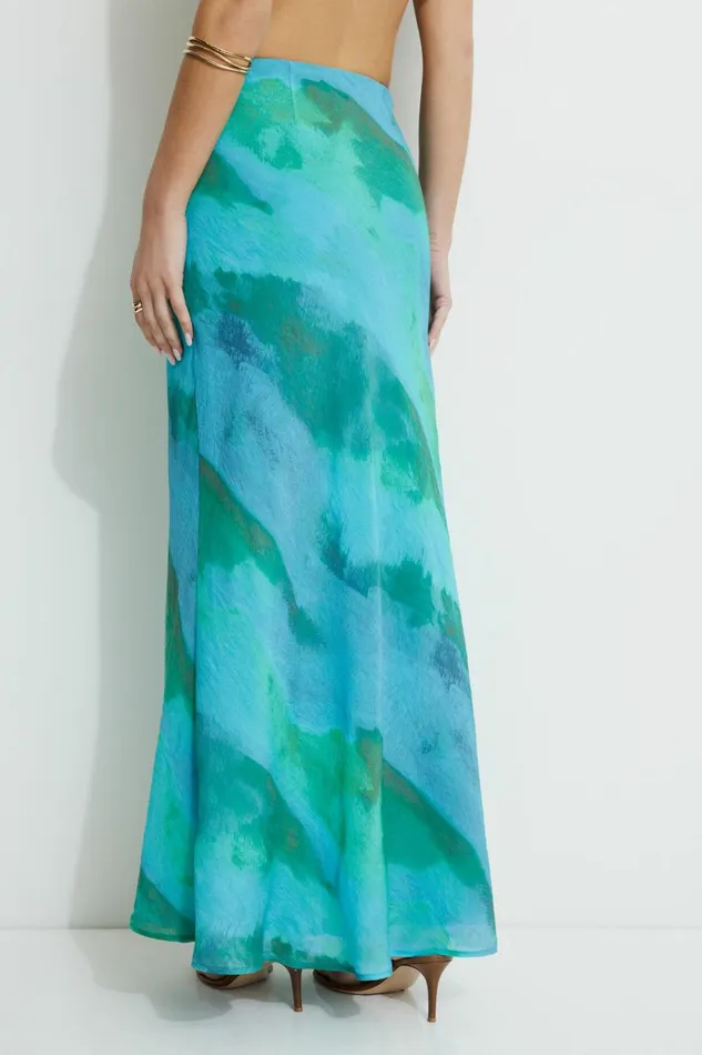 Women Dynamite Skirts and Skorts Mermaid Maxi Skirt Blue