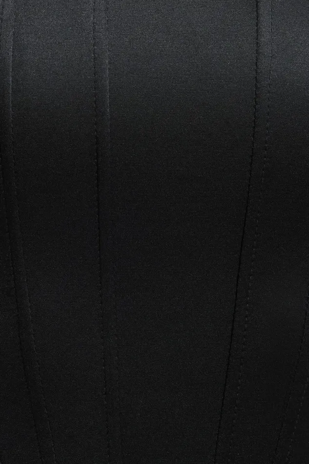 Women Dynamite Tops Julia Satin Corset Top Black