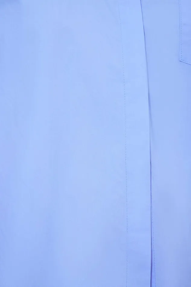 Women Dynamite Tops Monroe Oversized Shirt Blue