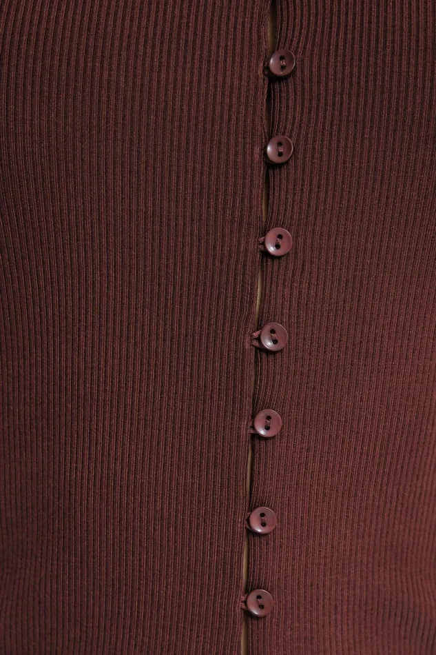 Women Dynamite Tops Renae Ribbed Flyaway Cardigan Burgundy