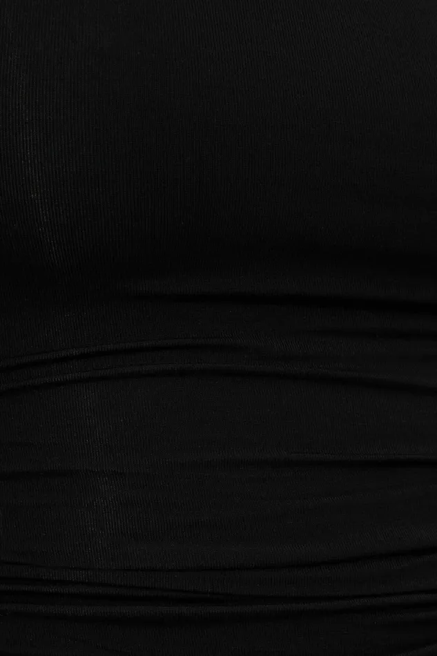 Women Dynamite Tops Stella Jersey Long Sleeve TShirt Black