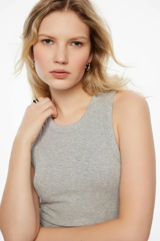 Women Dynamite Tops Tedi Tank Top Gray