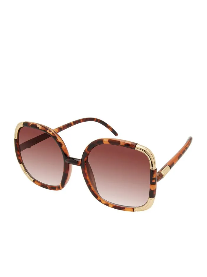 Women Earrings Jessica Simpson OverSized Oval Sunglasses In Tortoise