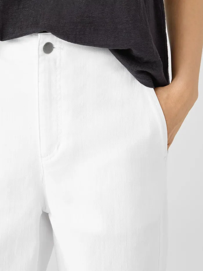 Women Eileen Fisher Denim Organic Cotton Denim Tapered Pant White