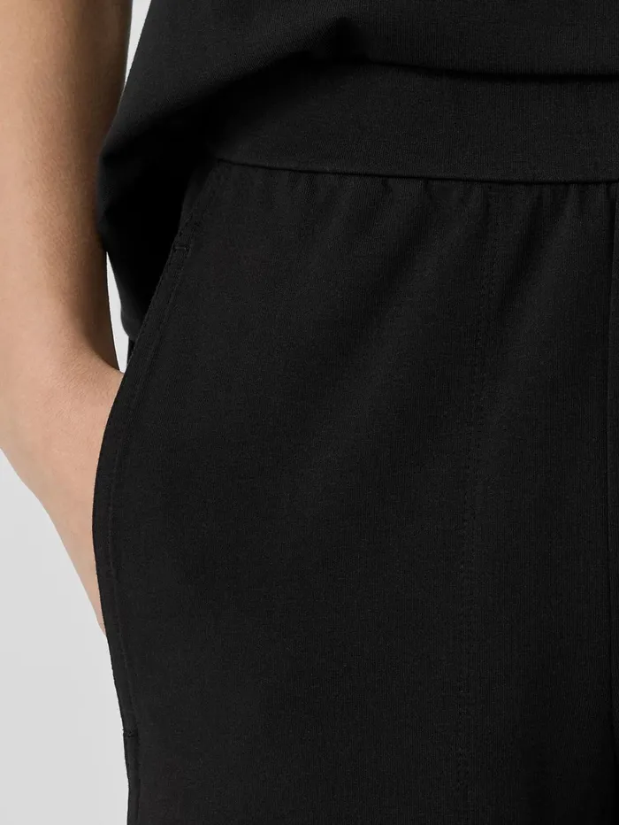 Women Eileen Fisher Pants Shorts and Jumpsuits Pima Cotton Stretch Jersey Lantern Pant Black
